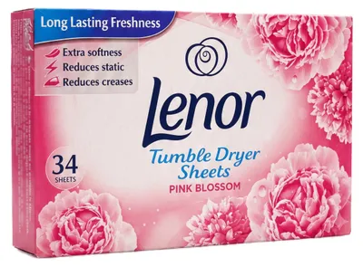 Immagine prodotto di Lenor Pink Blossom Foglietti Profumati per Asciugatrice Antistatici – 34 pezzi