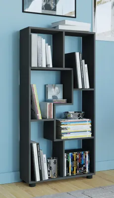 Produktbild von VCM Holzregal stehend | platzsparendes Regal | Maße:  H. 119 x B. 60 x T. 20 cm | Elegantes Regal stehend | Aufbewahrungsregal | Bücherregal | Raumteiler | Blina