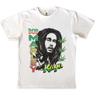 Productafbeelding van Bob Marley Kaya T-shirt met korte mouwen, wit, maat L