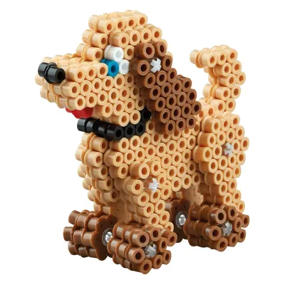 Immagine prodotto di Hama Perlen 3253 Kleines Geschenk-Set 3D Hund und Katze mit ca. 2.500 bunten Midi Bügelperlen mit Durchmesser 5 mm, Stiftplatte, inkl. Bügelpapier, un simpatico bastoncino per bambini e ragazzi