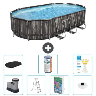 Zdjęcie produktu dla Bestway Power Steel, basen owalny - 610 x 366 x 122 cm - 6-częściowy, model S622