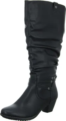 Produktbild von Alyssa Damen-Schaftstiefel gefüttert Schwarz, Farbe:schwarz, EU Größe:39