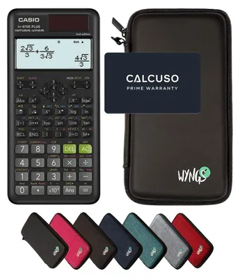 Produktbild von Casio fx-87DE Plus 2nd Edition inkl. WYNGS Schutztasche Schwarz - Wissenschaftlicher Taschenrechner - Basic Set