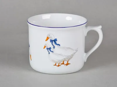 Obrázok produktu pre Hrnček 0,7 l, karlovarský porcelán Leander Meadows, husi