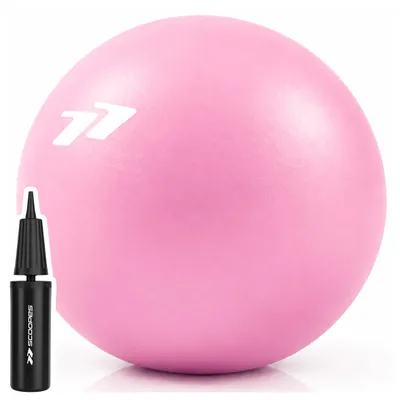 Obrázok produktu pre Malý gymnastický loptička, 22 cm, s pumpou. Pilates loptička, joga loptička, tréningová loptička z gumy. Vhodná pre cvičenie, napríklad pre bodycore. Maximálna nosnosť: 150 kg. Farba: ružová