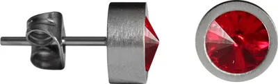 Produktbild von Ohrstecker Edelstahl mit Kristall in verschiedenen Farben Farbe - Rot