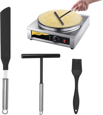Produktbild von Famanu Pfannkuchen Set 3-teilig - Pfannkuchenverteiler, Spatel und Silikonbürste