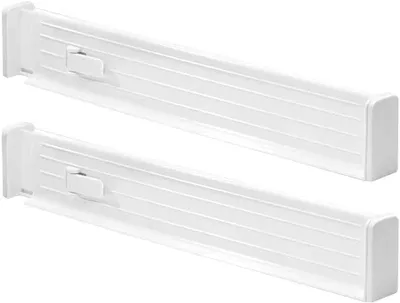 Produktbild von Schubladeneinteilung, 2er-Set, ausziehbar, weiß, Kunststoff - iDesign | Linus