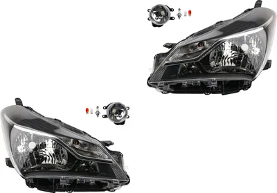 Produktbild von Scheinwerfer Satz passend für Toyota Yaris XP13 17- H4 +Nebel+Leuchtmi. 8121002110 B000978080 8122002110 B000978180 811300DJ70 811700D Johns