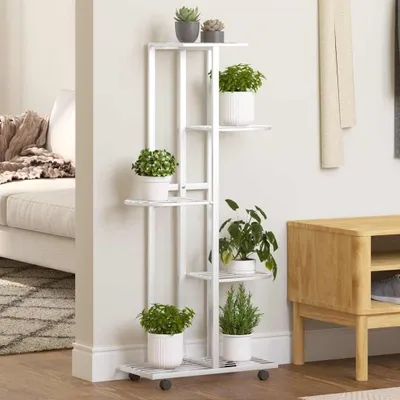 Obrázok produktu pre Kvetinový stojan s 5 poschodiami a kolieskami