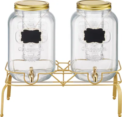 Produktbild von SucceBuy Getränkespender 2x8L mit Zapfhahn für Partys, Bars, Glas und Hotel