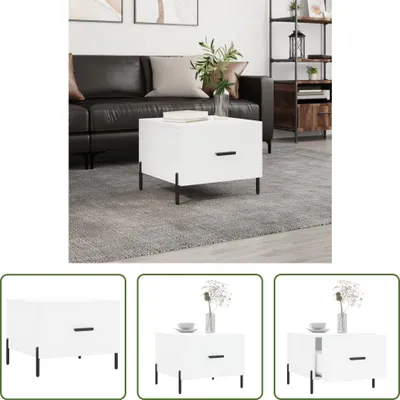 Produktbild von The Living Store Couchtisch Weiß 50x50x40 cm Holzwerkstoff