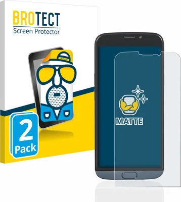A product package for a screen protector with a smartphone displaying the screen protector.