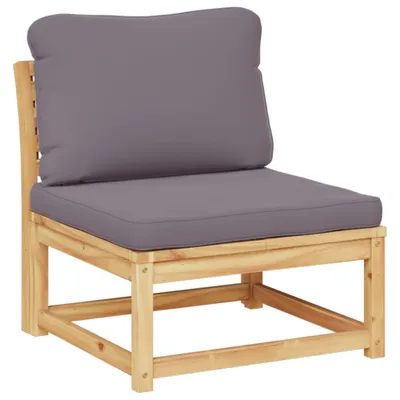 Image de Salon de jardin avec coussins bois massif d'acacia