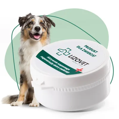 Zdjęcie produktu dla LIZOVET balsam do pielęgnacji skóry zwierząt, wspomaga regenerację skóry, antybakteryjny, nawilżający dla psów, kotów, koni zwierząt hodowlanych 150ml