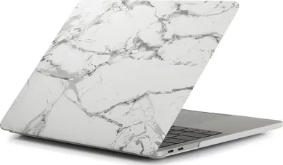 Produktbild von Mobigear Marble MacBook Pro 16 Zoll (2021-2026) Hardcase Hülle MacBook Case - Weiß - Model A2485 / A2780 / A2991 / A3186 / A3428 / A3429