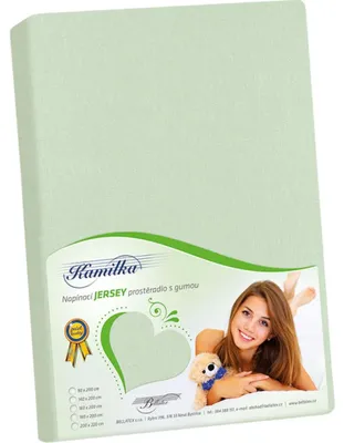 Obrázek produktu pro Prostěradlo jersey - Zelená - 120x200