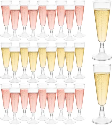 Productafbeelding van Champagneglazen kunststof 150 ml, 30 stuks, voor feest