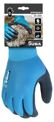 Obrázek produktu pro Pracovní rukavice pro práci v chladu z polyesteru, nylonu a nitrilu, velikost 7, značka Juba