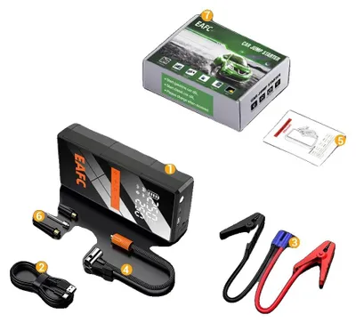 Zdjęcie produktu dla Urządzenie do rozruchu samochodu, przenośna pompka, powerbank, zwykły klips
