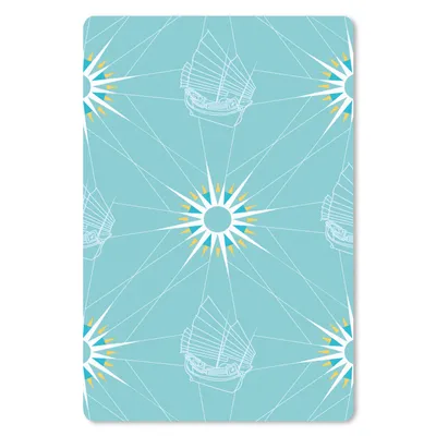 Produktbild von MuchoWow® Mauspad Mousepad Kompass - Segeln - Boot - Muster 40x60 cm - Mousepads - Maus Mat - Pad - Mausunterlage - Schreibtisch Accesoire