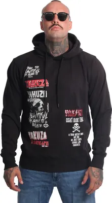Produktbild von Yakuza Herren Patchwork Kapuzenpullover, Schwarz, M