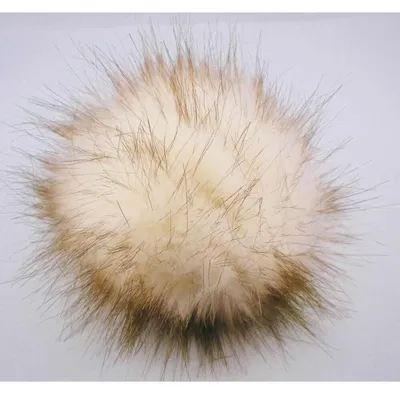 Produktbild von Pro Lana Kunstfell Pompon 12-14cm mit Druckknopf 02 beige