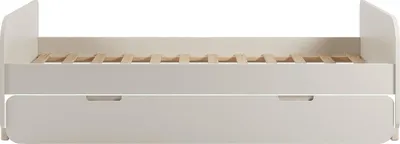 Produktbild von Ausziehbares Bett 2 x 90 x 190 cm - MDF und Kiefernholz - Natur und beige - TALUDO