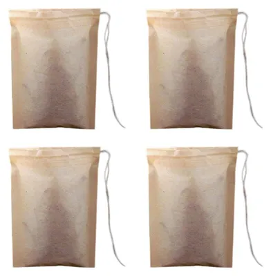 Produktbild von 400 Stück Einweg-Teebeutel mit Kordelzug, Teefilterbeutel, leere Teebeutel für losen Tee (2,36 x 3,15 Zoll)