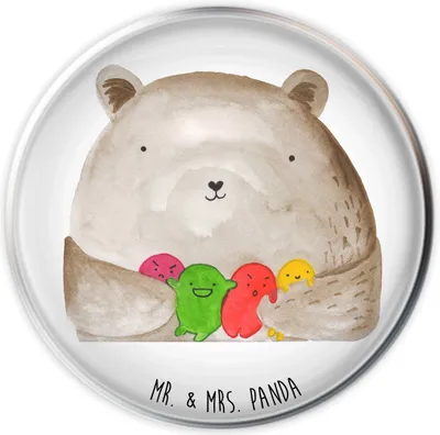 Produktbild von Mr. & Mrs. Panda Ablaufgarnitur Bär Gefühl - Weiß - Geschenk, Stöpsel, Durchgedreht, Waschbecken Stopfen, Wahnsinn, waschbeckenstöpsel, Abfluss-Stöpsel, Abflussstopfen