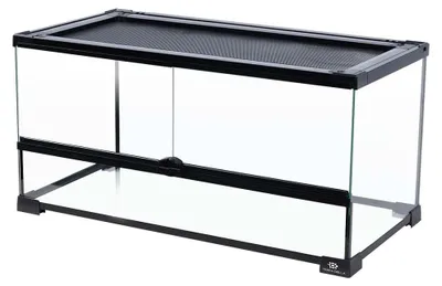 Productafbeelding van Terra Della Terrarium glas 60 x 30 x 30cm met waterdichte bodem en ventilatierooster