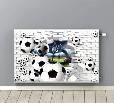 Productafbeelding van Magnetische radiatorplaten, 3D sportballen, 60x100 cm