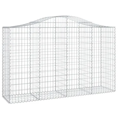 Obrázok produktu pre vidaXL Gabión s vysokým oblúkom 200x50x120/140 cm Pozinkované železo