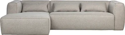 Produktbild von Woood Exclusive Bean Ecksofa Links Hellgrau - Strapazierfähigen Stoff - 73X305x96 Cm