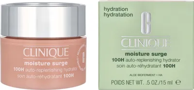 Produktbild von Clinique Moisture Surge 100H Auto-Replenishing Hydrator, Frauen, 15 ml, Gel, Jeder Hauttyp, Tag & Nacht, Feuchtigkeitsspendend, Aufpolsterung, Glättend, Behandlung
