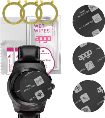 Produktbild von apgo 3 Stück Schutzglas, Matt, kompatibel mit MyKronoz ZeTime Premium Smartwatch, Hybrid 8H, Ersatz für Hartglas, Displayschutzglas, Bildschirmschutz, Displayschutz, kratzfest