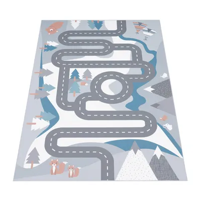 Produktbild von Paco Home Kinderteppich Teppich Rund Kinderzimmer Spielteppich Straßenteppich Modern 240x340 cm
