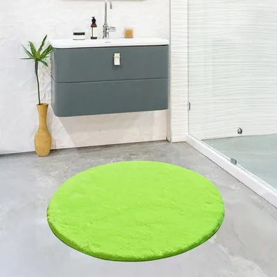 Produktbild von Bosdela Badezimmerteppich Set - Ø90 cmNeon Green