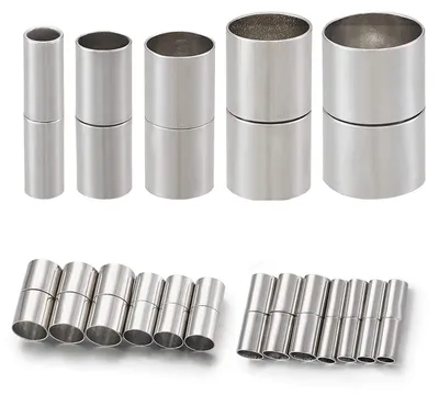 Magnetische Messingverschlüsse, 15 Stück, 5 Größen, platiniert