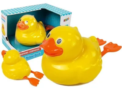 Image de Canard jaune Leantoys à piles, 18 cm, pour le bain