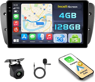 Produktbild von Android Autoradio – Multimediasystem – Navigationsgerät – CarPlay-Radio – 9-Zoll-Touchscreen – Großer Speicher