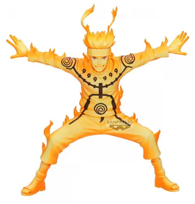 Produktbild von BANDAI Naruto Uzumaki mit Feuer-Jutsu | Naruto Shippuden Sammelfigur | 23 cm