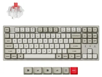 Productafbeelding van Mechanisch Toetsenbord 80% TKL Bekabeld - RGB Achtergrondverlichting - PBT Keycaps
