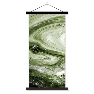 Produktbild von MuchoWow® Textilposter Marmor - Naturstein - Kalkstein 60x120 cm mit schwarzem Rahmen - Magnete