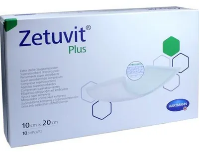 Productafbeelding van Zetuvit Plus steriel, 10x20 cm, 10 stuks