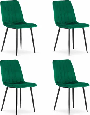 Obrázok produktu pre Stolička LAVA - tmavozelený zamat x 4