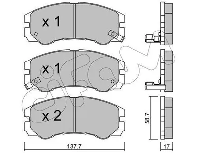 Produktbild von CIFAM Bremsbeläge Satz Vorne Bremsklötze für OPEL Frontera B SUV (U99) 822-357-0