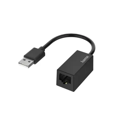 Produktbild von Hama 00200324, Kabelgebunden, USB, Ethernet, 100 Mbit/s, Schwarz