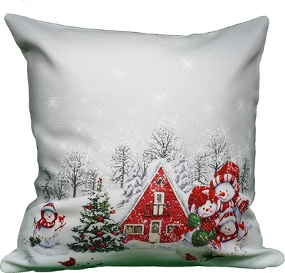 Produktbild von Kissenhülle 40 x 40 cm Druck Schneemannfamilie 40 x 40 cm Kissenhülle