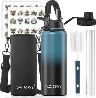 Immagine prodotto di Borraccia termica in acciaio inossidabile isolata da 40 oz (1200 ml) a doppia parete in metallo